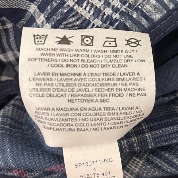 Nike Golf Tour Performance DRI-FIT Plaid Pants Size 4 Navy Pink White - Picture 9 of 9